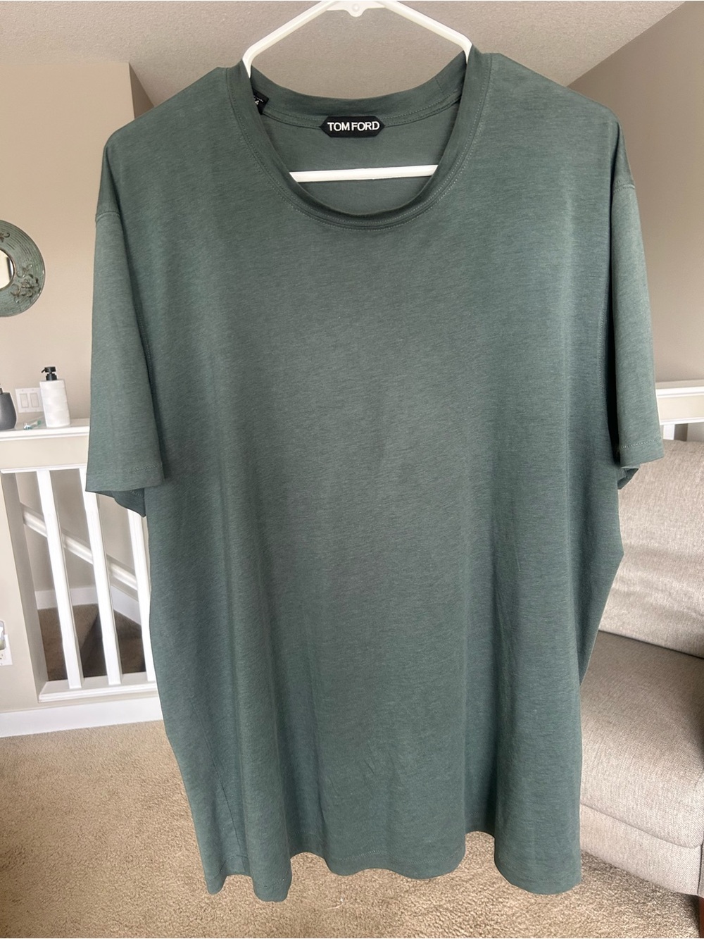 Tom Ford Forest Green Short-Sleeve Crewneck Tee